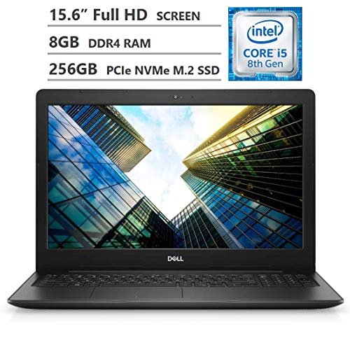 2020 Newest Dell Inspiron 15 3000 Laptop, 15.6″ Full HD Anti-glare Screen, Intel Core i5-8265U Processor up to 3.9GHz, 8GB RAM, 256GB PCIe NVMe M.2 SSD, HDMI, Wireless-AC, Bluetooth, Windows 10, Black