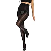 MESU Oil Shiny Tights Silk Stockings Shaping Socks High Waist Crotch Open Pantyhose