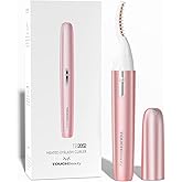 TOUCHBeauty Heated Eyelash Curler - Electric Eyelash Curler with Comb - Lash Curler for Painless Quick Natural Curling(Battery is Not Included), Pink