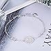 BlingGem Silver Compass Bracelet for Women Symbol No Matter Where White Gold Plated 925 Sterling Silver Jewelry for Women Direction Engraved