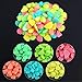 Ohuhu 100 PCS Colorful Glowing Garden Pebbles, Glow in The Dark Decorative Stones for Walkways & Decor, Solar Power Luminous Stones Glowing Rocks for Plants Pot, Fish Tank etc
