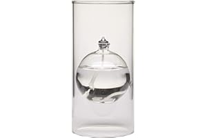 Firefly Fuels Refillable Glass Oil Candle - Transcend 6.5” Hurricane-Style Indoor/Outdoor Lantern. Clean Candle for Dining, Events, and Emergency Lighting. Use with Liquid Paraffin or Lamp Oil