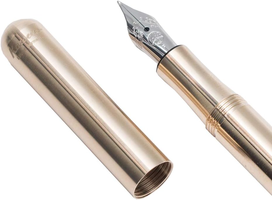 Kaweco LILIPUT Fountain Pen Brass I Premium Brass Fountain Pen for Ink Cartridges 12.5 cm I Nib: F (Fine) - Image 4