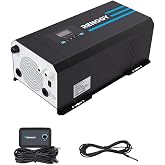Renogy 2000w Pure Sine Wave Inverter Charger 12V DC to 120V AC Surge 6000w | Off-Grid Solar Inverter Charger for RV Boat Home with LCD Display, Auto Transfer Switch, Compatible with Lithium Battery