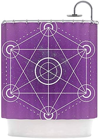 Flaun Matt Eklund Dalaran Geometric Purple Shower Curtain,