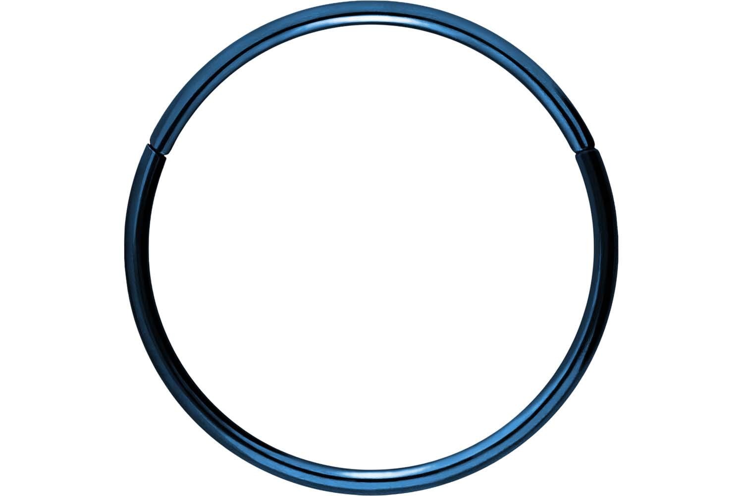 PIERCINGLINE Segment Ring Clicker made of surgical steel - Piercing in Black - Size: 1.6 mm bar thickness | 7 mm inner diameter