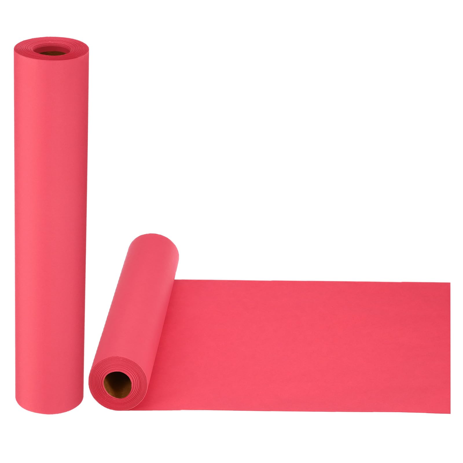 PATIKIL Wrapping Paper, 2 Pack 12"x800"(66') Bulletin Board Paper Roll Kraft Paper Roll Construction 80GSM for Shipping Packing Gift Wrapping Craft Flower Bouquet Christmas, Red