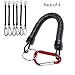 Spring Coil Keychain Key Cellphone Snap Hook Cord Retractable Key Ring with Metal Lobster Clasp Pack of 4