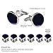 BodyJ4You Tuxedo Cufflinks Shirt Button Studs Mens Blue Set Formal Business Classic Wedding Jewelry
