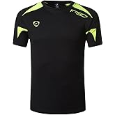jeansian Men's Sport Quick Dry Short Sleeves T-Shirt Tees Tops LSL3209 Black L
