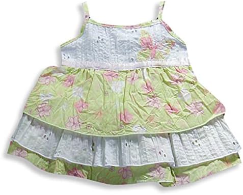 Little Mass - Little Girls Dress, White, Celery 16698-2T