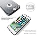 Hanlesi iPhone 7 Plus Case Case Fashion Glitter Shiny Gradient Bling Silicone Protective Cover for Apple Phone 7P Plus 5.5 inch for Girl Boy 2017 New with Lanyard Hole Black