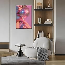 Retro Pink Disco Ball Posters Funky Cool Y2k