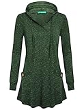 Kimmery Women's Cross V-Neck Long Sleeve Casual Pullover Long Hoodies With Pockets