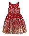Rare Editions Girls' Big Mesh with Gold Sequins Social Dress