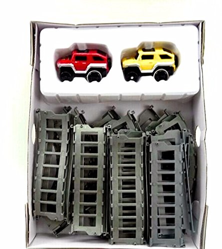 Electric RC Slot Car Racing Track Sets Dual Speed Mode Race Track for Boys and Girls - Colorful LED Lights, 2 Slot Racing Car