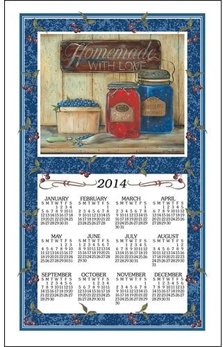 2014 Homemade Preserves Linen Kitchen Towel Calendar
