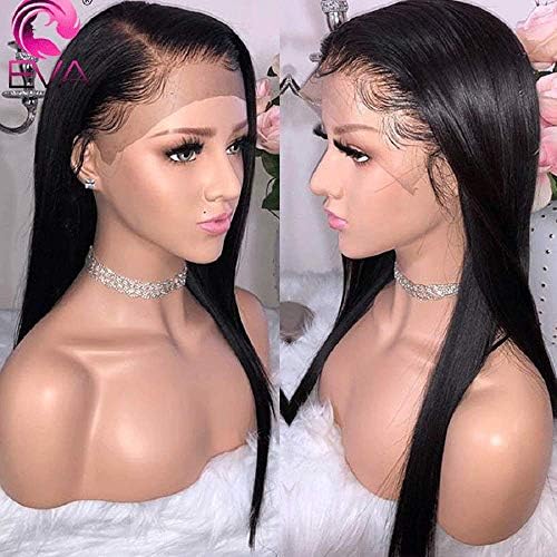 EVA HAIR 180% 250% Density Straight 360 Lace Frontal Wig Pre Plucked With Baby Hair Natural Hairline Brazilian Remy Hair Wigs 10"-22"