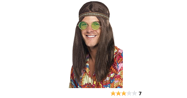 Adults-28358 Kit hippy de hombre, con banda para el pelo, gafas y collar,  color marrón, Tamaño único (Smiffy's 28358) , color/modelo surtido :  Smiffys: Amazon.es: Juguetes y juegos