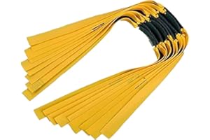 ORANGETAG 16pcs 0.75mm Slingshot Rubber Bands Replacement Flat Hunting Catapult Elastic Bungee Outdoor Shooting Game (Orange)