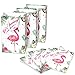 WERNNSAI 16 PCS Flamingo Gift Bags - Tropical Themed Party Favors for Girls Kids Durable Paper Goodies Treat Bags Birthday Wedding Baby Shower Pool Party Supplies