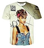 FaPlus Men's Fashion Love Me Girl 3D Print Casual T-Shirts