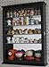 DisplayGifts Souvenir Shot Glass Display Case Shadow Box Wall Mounted Cabinet Mirror Background Black