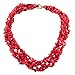 Fashionable Red Coral Chip Necklace 17.5 Inch