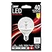 Feit BPG161/2/CL/DM/LED 40W Equivalent G16.5 Candelabra Base LED Light, Soft White