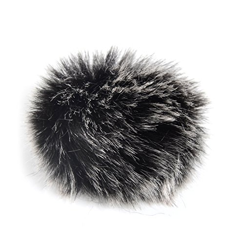 5 Pack Lapel Microphone Windscreen, Morfone Mini Size Lavalier Mic Furry Windscreen Muff/Micromuff - Black