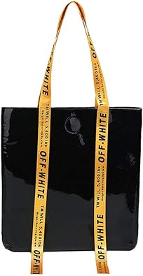 off white clear tote bag