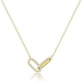 Zeffy Diamond Necklaces for Women, Dainty Gold Necklace 18k Gold Plated Layered Necklaces Simple Gold CZ Diamond Pendant Necklaces for Women Trendy Jewelry Gifts for Girls