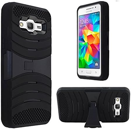 U-Case Hybrid Cover Case for {T-Mobile/Metro} Samsung Galaxy On5 SM-G550T / SM-G550T1 (BLACK & BLACK)