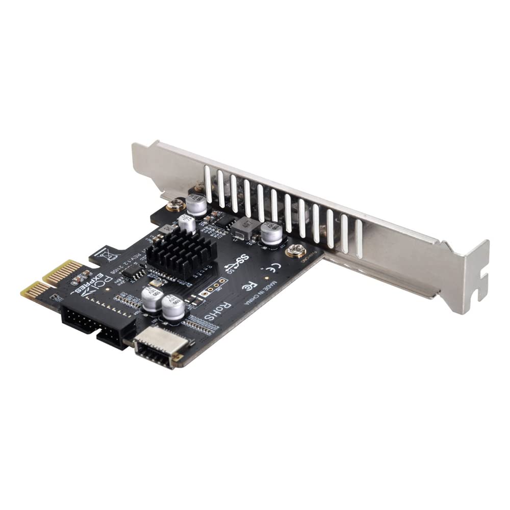 NFHK 5Gbps Type-E USB 3.1 Front Panel Socket & USB 3.0 to PCI-E 1X Express Card VL805 Adapter for Motherboard