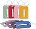 Toughergun Faux Leather Luggage Tags (Multi-color 8 pcs set)