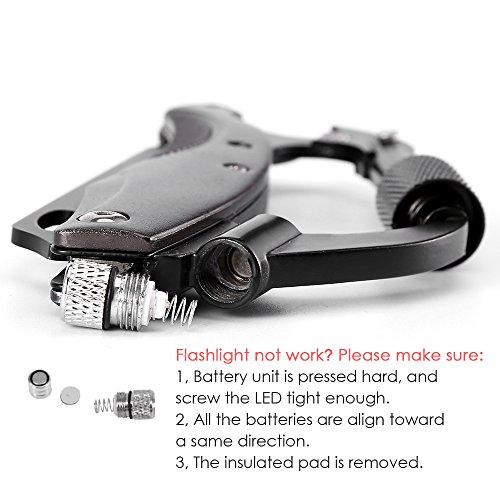 edcfans Multitool Carabiner with Folding Pocket Knife, LED Flashlight, Bottle Opener, Glass