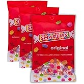 Smarties Candy Bulk Rolls Original Flavor - Gluten &amp; Vegan Free - Classic Sweetness From Family Owned Company Since 1949, Peanut Free &amp; Dairy Free - Perfect Halloween Candy - 5oz Bag (Pack of 3)