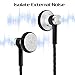 in-Ear Earbuds Earphones, Acode Wired Metal Headphones Noise Isolating Stereo Bass Headset with Built-in Mic and Volume Control for 3.5mm Interface Devices (Black)