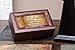 Cottage Garden All Things Through Him Embossed Petite Rosewood Jewelry Music Box Plays Canon in D