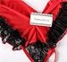 LamourLove Sexy Lingerie for Women for Sex Mesh Strappy Teddy Sleepwear Lace Babydoll Plus Size(Red XXXL)