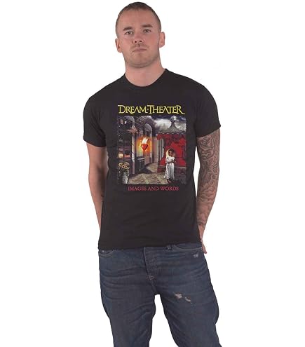 Amazon.com: Men's Dream Theater Images and Words T-Shirt Black