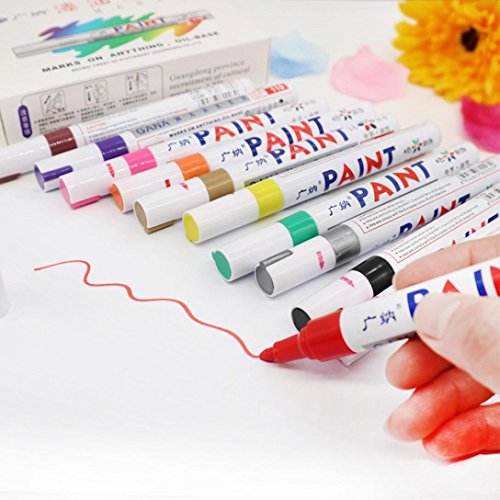 image for Glumes Permanent Paint pens for Car, Tyre Tire,Tread Rubber, Metal Acc