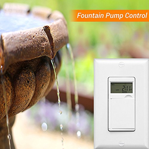 ENERLITES HET01CW Programmable Digital Timer Switch for Lights