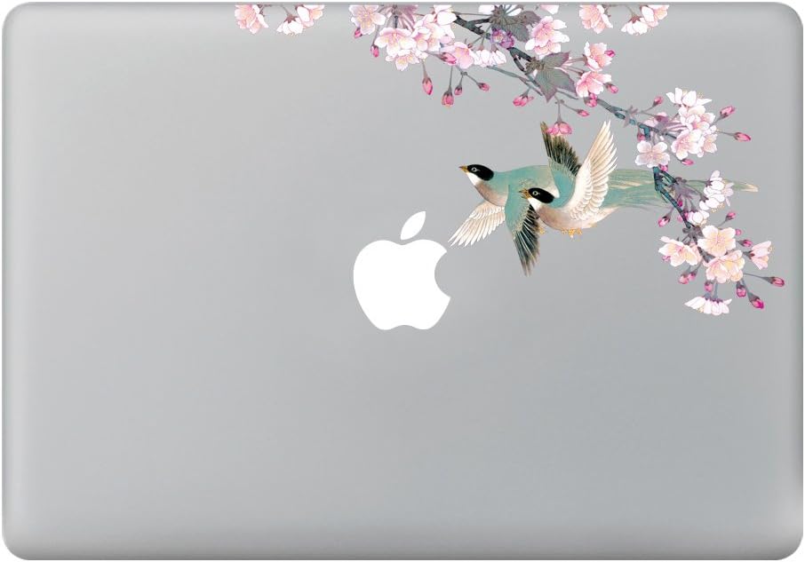 Ganruidi Removable Vinyl Decal Sticker Skin for Macbook Pro Air Mac 13 inch - Sakura