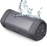 NYNE Boost Portable Bluetooth Speakers with Premium Stereo Sound - IP67 Water & Dust Proof, 20 Hours Play-time, 100 ft Range, Built-in Power Bank and Mic, Loud Wireless Speaker,Grey