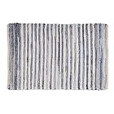 DII Contemporary Reversible Indoor Area Rag Rug, Machine Washable, Handmade from Recycled Fabrics, Unique For Bedroom, Living Room, Kitchen, Nursery and more, 2 x 3' - Denim (Color may vary)