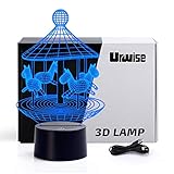 Carousel 3D optical illusion night lights, seven