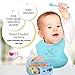 Suction Plate for toddlers, Baby Silicone Bib, Baby Spoon- Baby Feeding complete set. By IBB (blue)