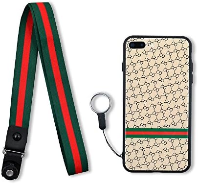 iPhoneX Case, Tempered Glass Back Cover with Lanyard TPU Bumper Durable Silm Case for iPhoneX