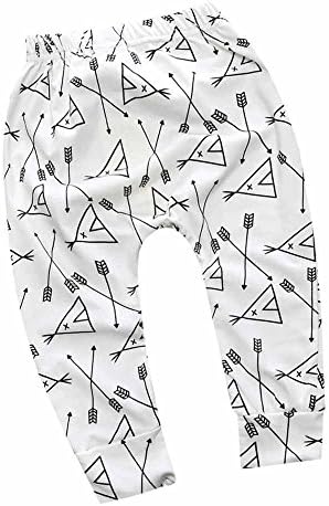 Mary ye Baby Boys Girls Unisex Elastic Bear Tapered Ankle Pants